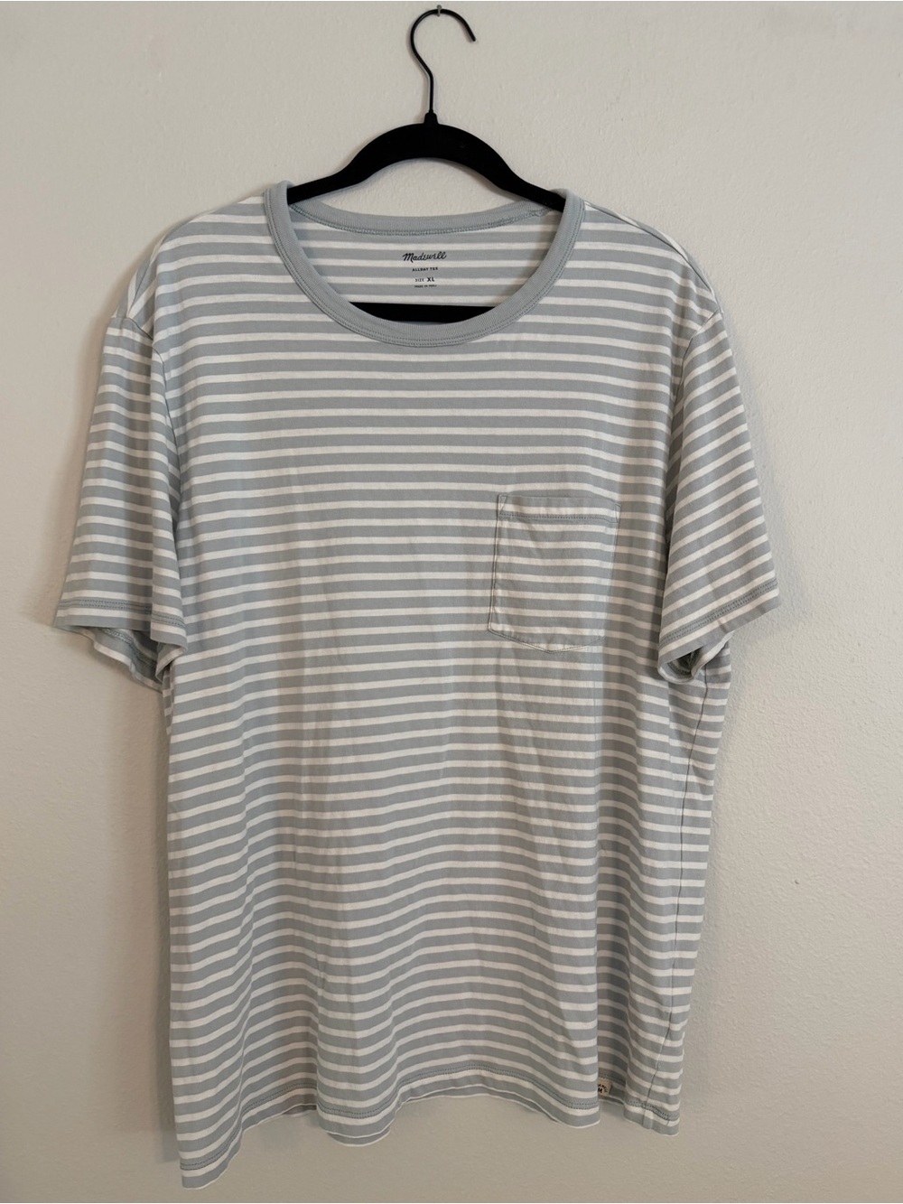 Madewell All Day Tee Gray & White Striped